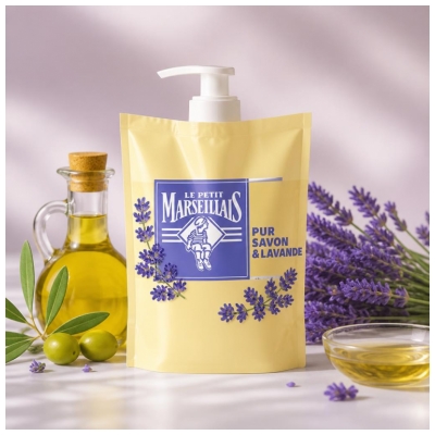 Le Petit Marseillais Tekuté mýdlo na ruce Čisté mýdlo & Levandule Náhradní balení 250 ml