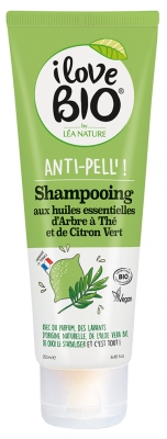 I Love Bio Anti-Pell' Shampoing Huiles Essentielles Arbre à Thé et Citron Vert Bio 250 ml