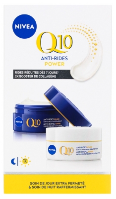 Nivea Q10 Coffret Routine Anti-Rides Visage Soin de Jour et Soin de Nuit Power