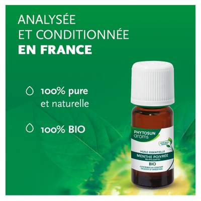 Phytosun Arôms Huile Essentielle Menthe Poivrée (Mentha piperita) Bio 10 ml