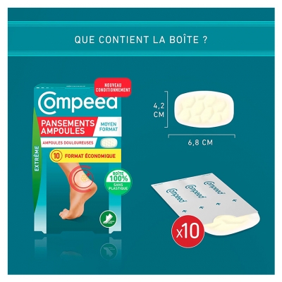 Compeed Pansements Ampoules Moyen Format Extrême 10 Pansements