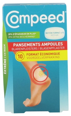 Compeed Pansements Ampoules Moyen Format Extrême 10 Pansements