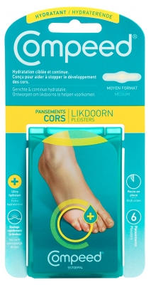 Compeed Corns Moisturising Plaster Medium Size 6 Plasters