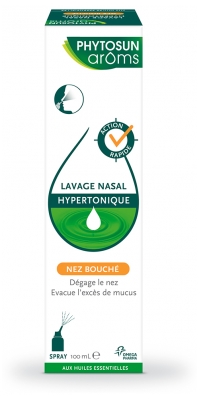 Phytosun Arôms Hypertoninen Nenähuuhtelu Tukkoiseen Nenään Suihke 100 ml