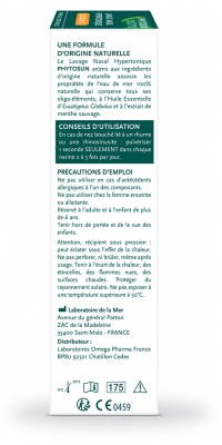 Phytosun Arôms Lavage Nasal Hypertonique Nez Bouché Spray 100 ml