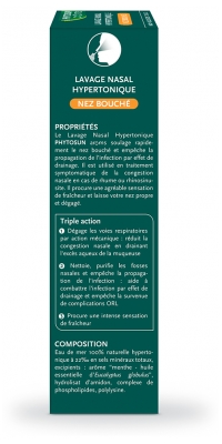 Phytosun Arôms Lavage Nasal Hypertonique Nez Bouché Spray 100 ml