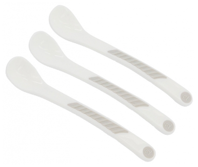 Twistshake Incurved Feeding Spoon 4 Months and Up Set of 3 - Colour: White