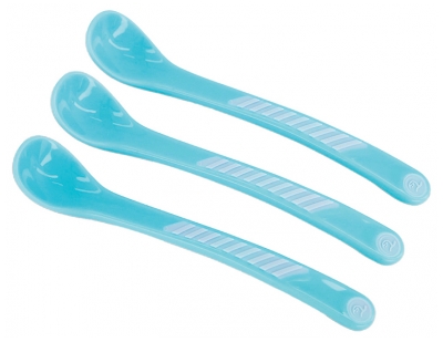 Twistshake Incurved Feeding Spoon 4 Months and Up Set of 3 - Colour: Pastel Blue