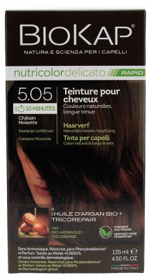 Biokap Nutricolor Delicato Rapid Hair Dye - Hair Colour: 5.05 Hazelnut Chestnut