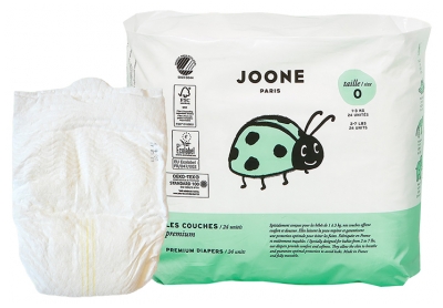 Joone Couches Taille 0 (1-3 kg) 24 Unités