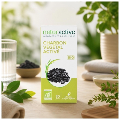 Naturactive Carvão Vegetal Ativado Bio 60 Cápsulas