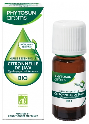 Phytosun Arôms Organic Essential Oil Java Lemongrass (Cymbopogon winterianus) 10 ml