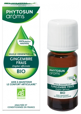 Phytosun Arôms Huile Essentielle Gingembre Frais (Zingiber officinale) Bio 5 ml