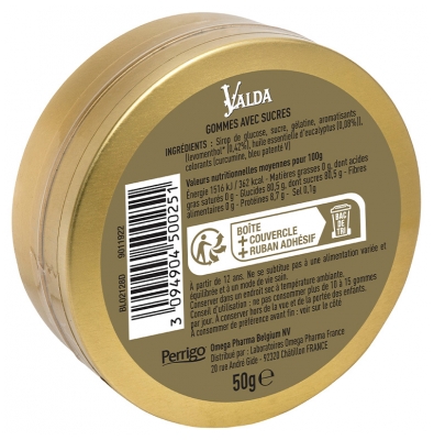 Valda Gommes Goût Menthe Eucalyptus 50 g
