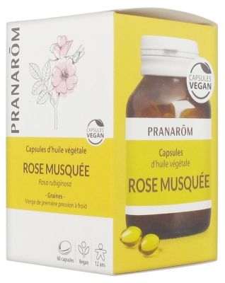 Pranarôm Capsules d'Huile Végétale Rose Musquée 60 Capsules