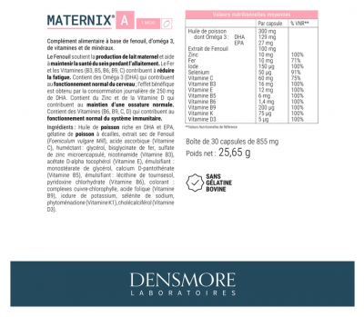 Densmore Maternix A Allaitement 30 Capsules