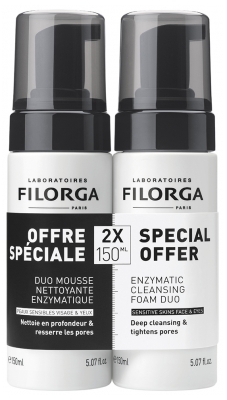 Filorga SKIN-PREP Schiuma Detergente Enzimatica Set da 2 x 150 ml