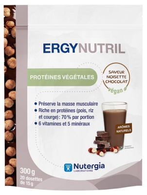 Nutergia Ergynutril Hazelnut Chocolate Plant Proteins 300 g