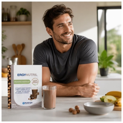 Nutergia Ergynutril Rastlinski Proteini Lešnik Čokolada 300 g