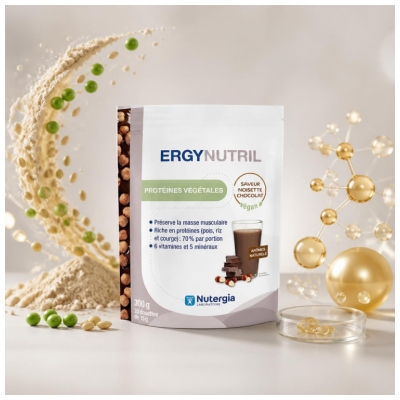 Nutergia Ergynutril Rostlinné Proteiny Lískový Oříšek Čokoláda 300 g