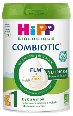HiPP Combiotico 1 Leche Infantil Formula Espesa de 0 a 6 Meses Bio 800 g