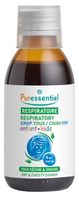 Puressentiel Respiratoire Sirop Enfant Toux Sèche & Grasse 140 ml