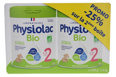 Physiolac Bio 2 6 do 12 Miesięcy Partia 2 x 800 g