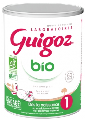 Guigoz Bio Lait 1er Âge Dès la Naissance Jusqu'à 6 Mois 800 g