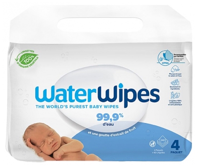 Waterwipes Lote de 4 x 60 Toallitas 