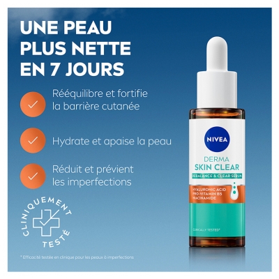 Nivea Derma Skin Clear Sérum Purifiant et Apaisant 30 ml