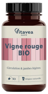 Vitavea Organic Red Vine Circulation & Light Legs 30 Capsules