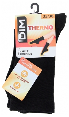 DIM Chaussettes Thermo Noires 1 Paire