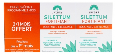 Jaldes Silettum Fortifiant Lot de 3 x 60 Comprimés dont 60 Comprimés Offerts