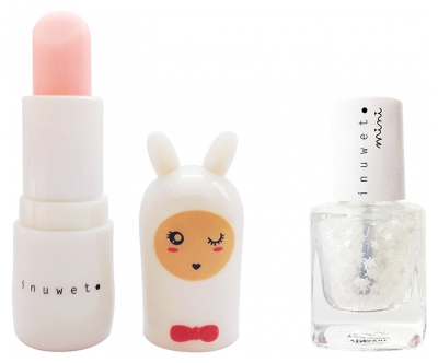 Inuwet Lip Balm Set 3.5 g + Cotton Candy Water Scented Nail Polish 5ml