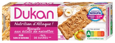 Dukan Biscuits aux Éclats de Noisettes 18 Biscuits