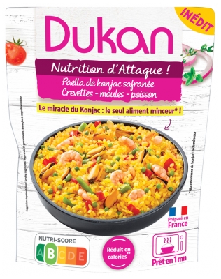Dukan Safran-Konjak-Paella mit Shrimps und Muscheln 240 g