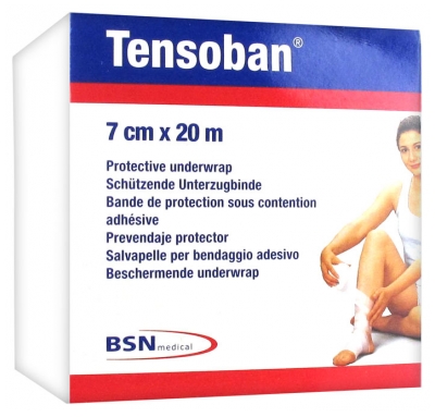 Essity Tensoban Bande de Protection Sous Contention Adhésive 7 cm x 20 m