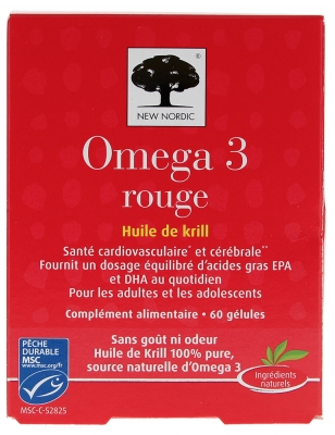 Nuevo Nordic Omega 3 Rojo 60 Cápsulas