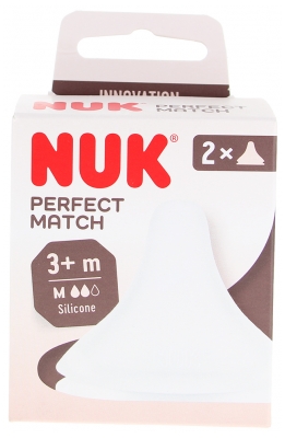 NUK Perfect Match 2 Tettarelle in Silicone 3 Mesi e Oltre