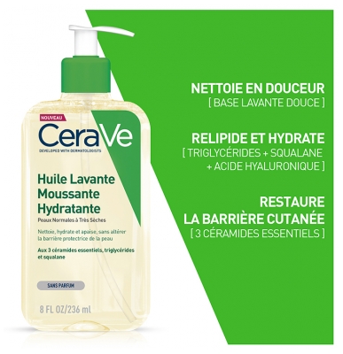 CeraVe Huile Lavante Moussante Hydratante 236 ml