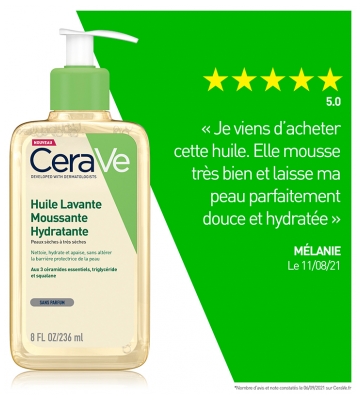 CeraVe Huile Lavante Moussante Hydratante 236 ml