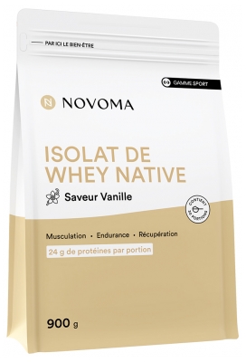 Novoma Isolato di Siero di Latte Nativo 900 g - Sapore: Vaniglia