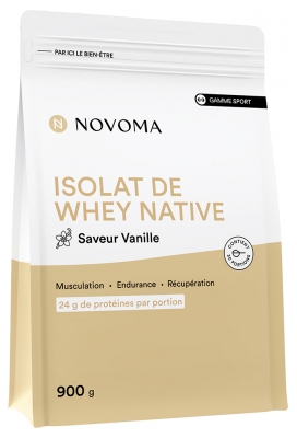 Novoma Izolat Białka Serwatkowego Native 900 g - Smak: Wanilia