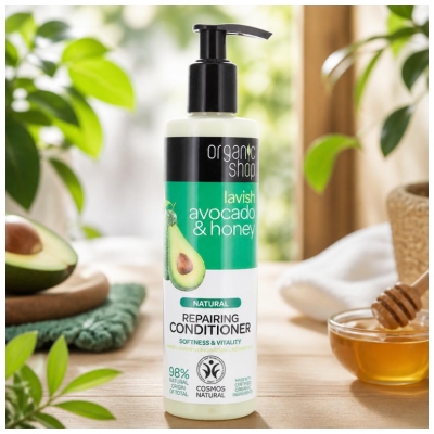 Organic Shop Après-Shampoing Naturel Réparateur Avocat et Miel 280 ml