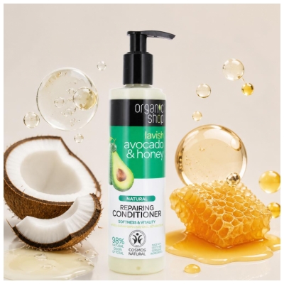 Organic Shop Après-Shampoing Naturel Réparateur Avocat et Miel 280 ml