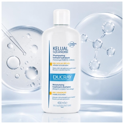 Ducray Kelual Squanorm Moisturising Treatment Shampoo for Dry Dandruff 400 ml