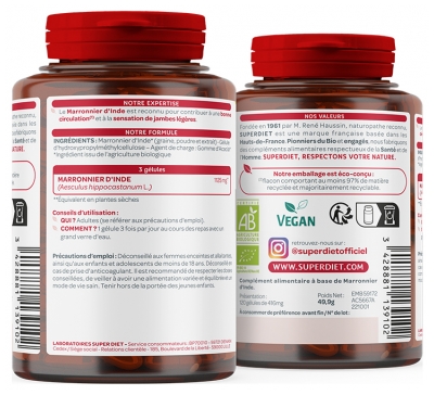 Superdiet Marronnier d'Inde Bio 120 Gélules