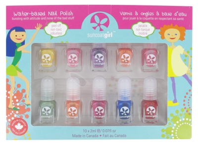 Suncoatgirl Set van 10 Nail Lacquers op Waterbasis