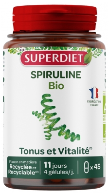 Superdiet Biologische Spirulina 45 Capsules