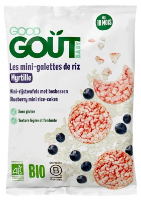 Good Goût Mini-Galettes de Riz à la Myrtille Dès 10 Mois Bio 40 g